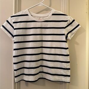 Cat & Jack Black and White Striped Tee